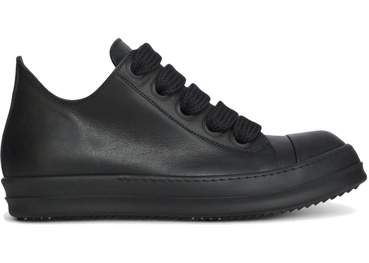 Rick Owens Concordians Jumbo Laced Low All Black - Preowned