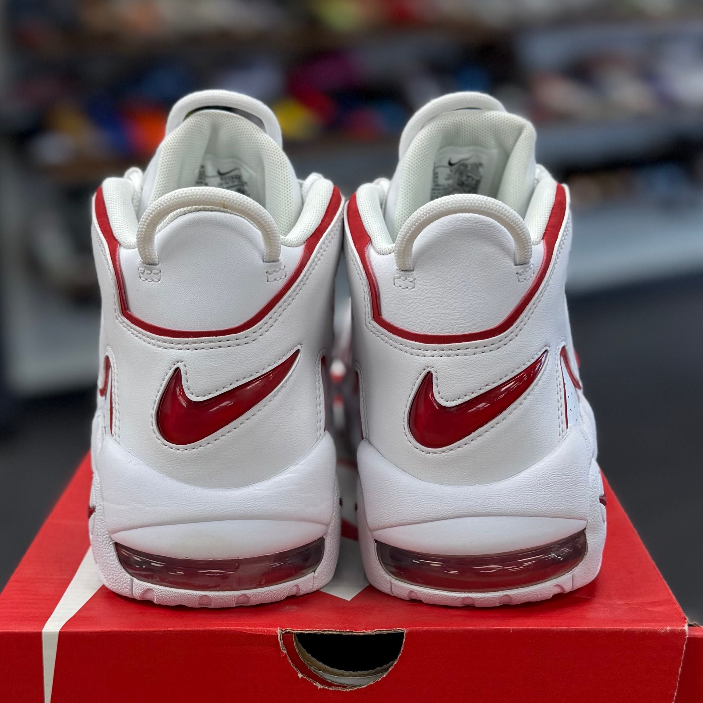 BRAND NEW STEAL - Nike Air More Uptempo White Varsity Red Outline
