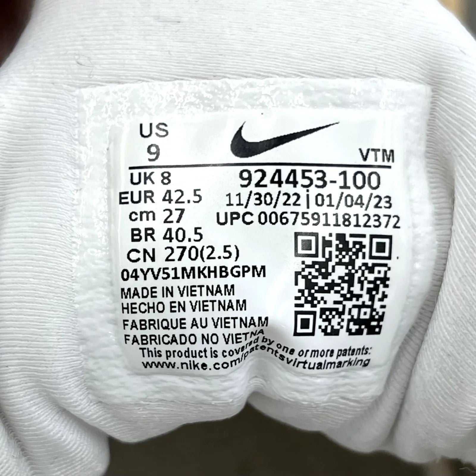 Nike Air VaporMax Plus White - Preowned