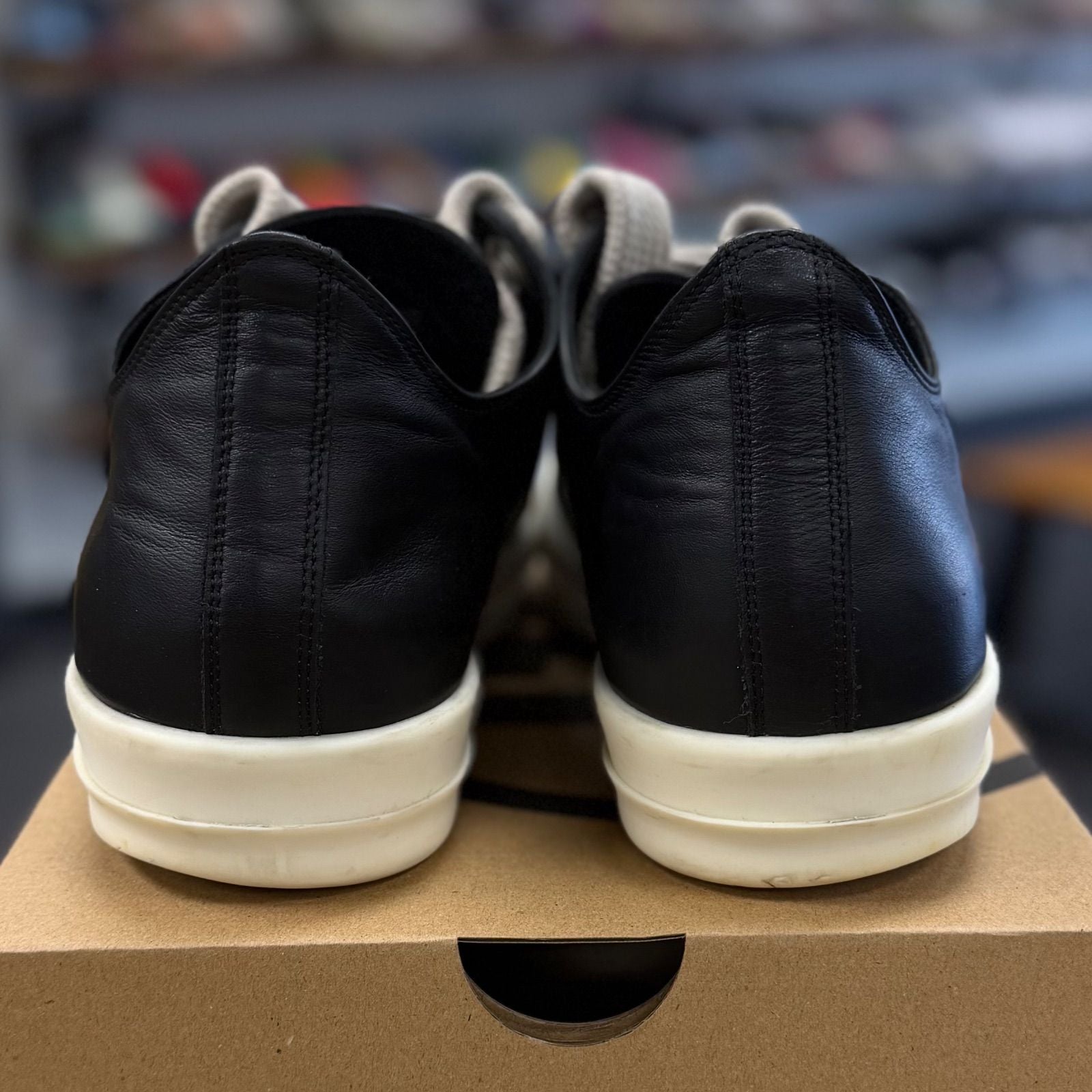 Rick Owens Concordians Jumbo Laced Low Black Milk - Preowned