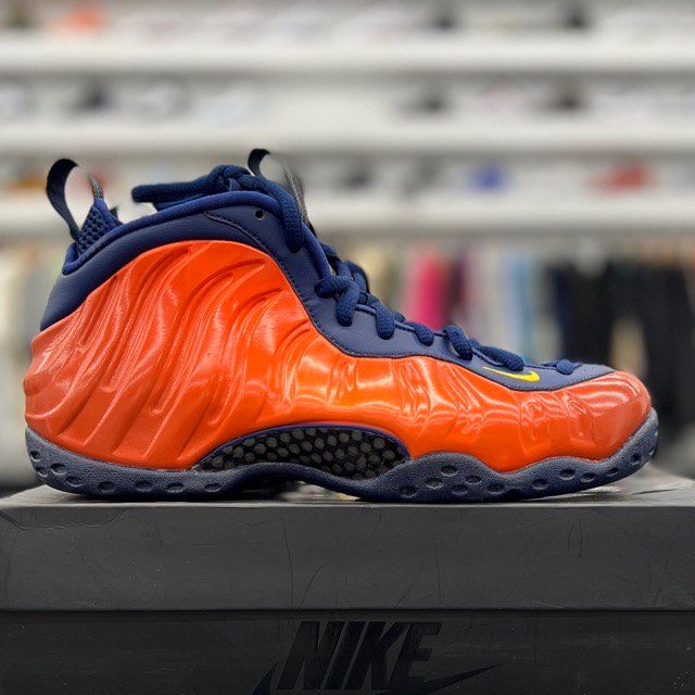 Nike Air Foamposite One Blue Void Rugged Orange - Preowned