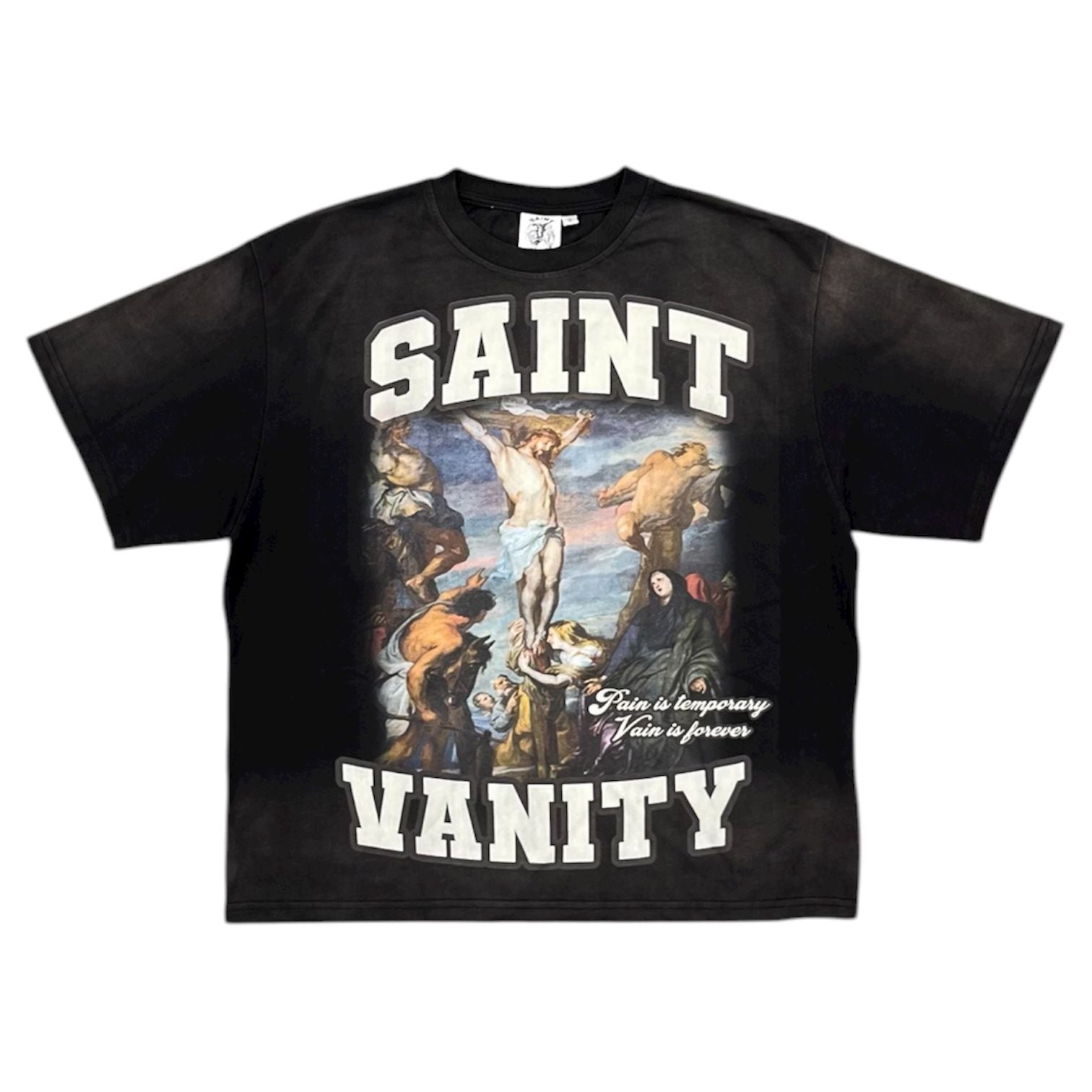 Saint Vanity Jesus Cross Tee (Black) - Preowned