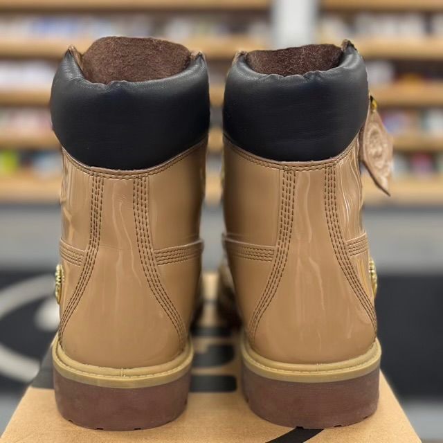Timberland 6" Premium Waterproof Patent Boots Finch Wheat - Preowned