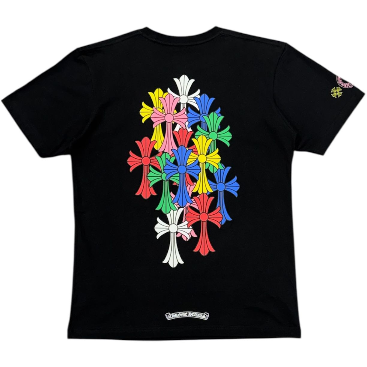 Chrome Hearts Multi Color Cross Cemetery Tee (Black) - Preowned