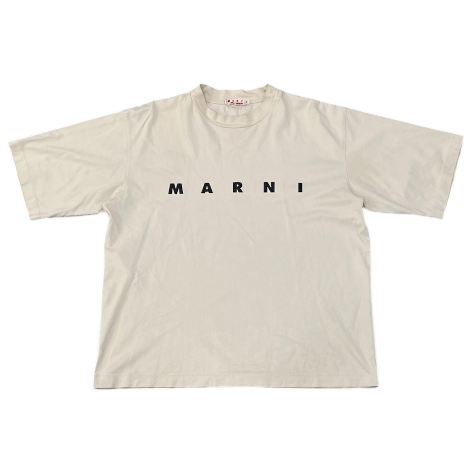 Marni Logo Tee (Cream) - Preowned