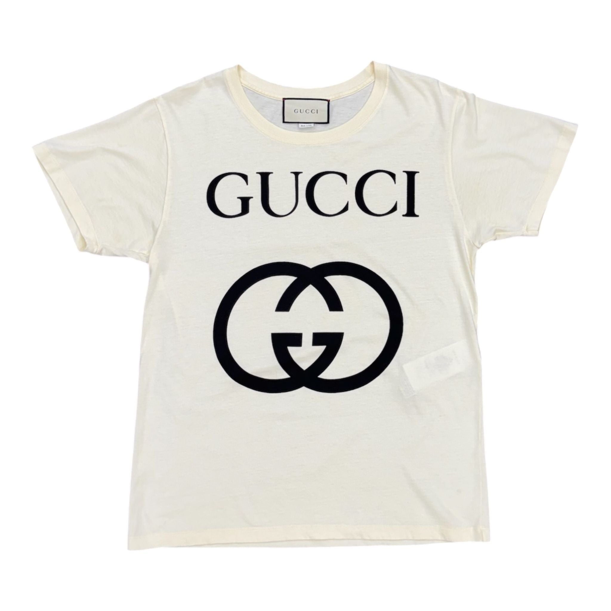 Gucci Oversize Interlocking G T-shirt White/Black - Preowned