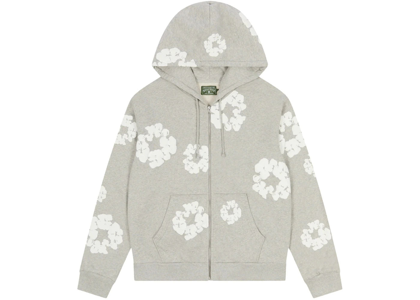 Denim Tears Cotton Wreath Zip Hoodie Grey