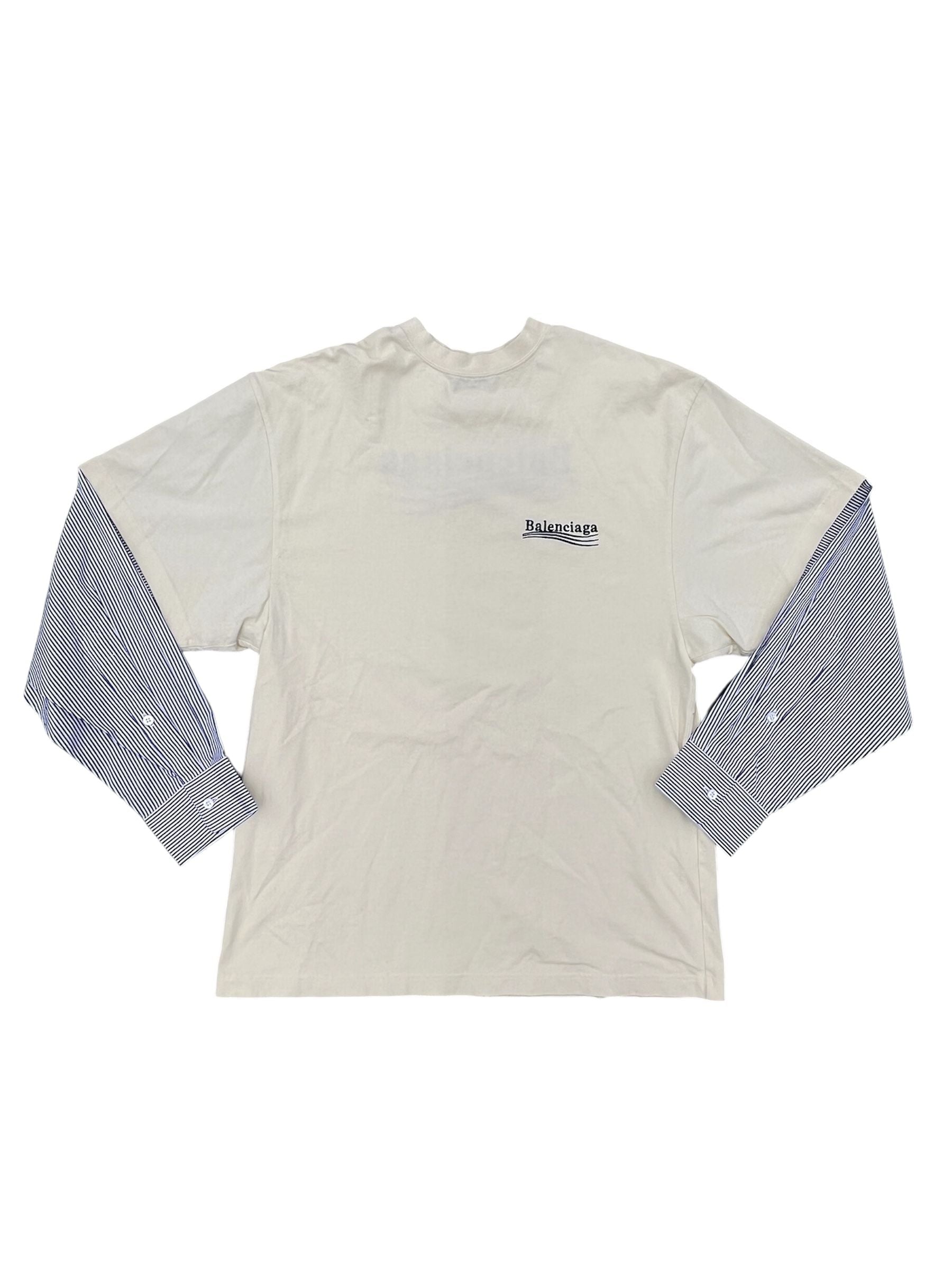 Balenciaga Political Campaign Layered Tee (Cream)