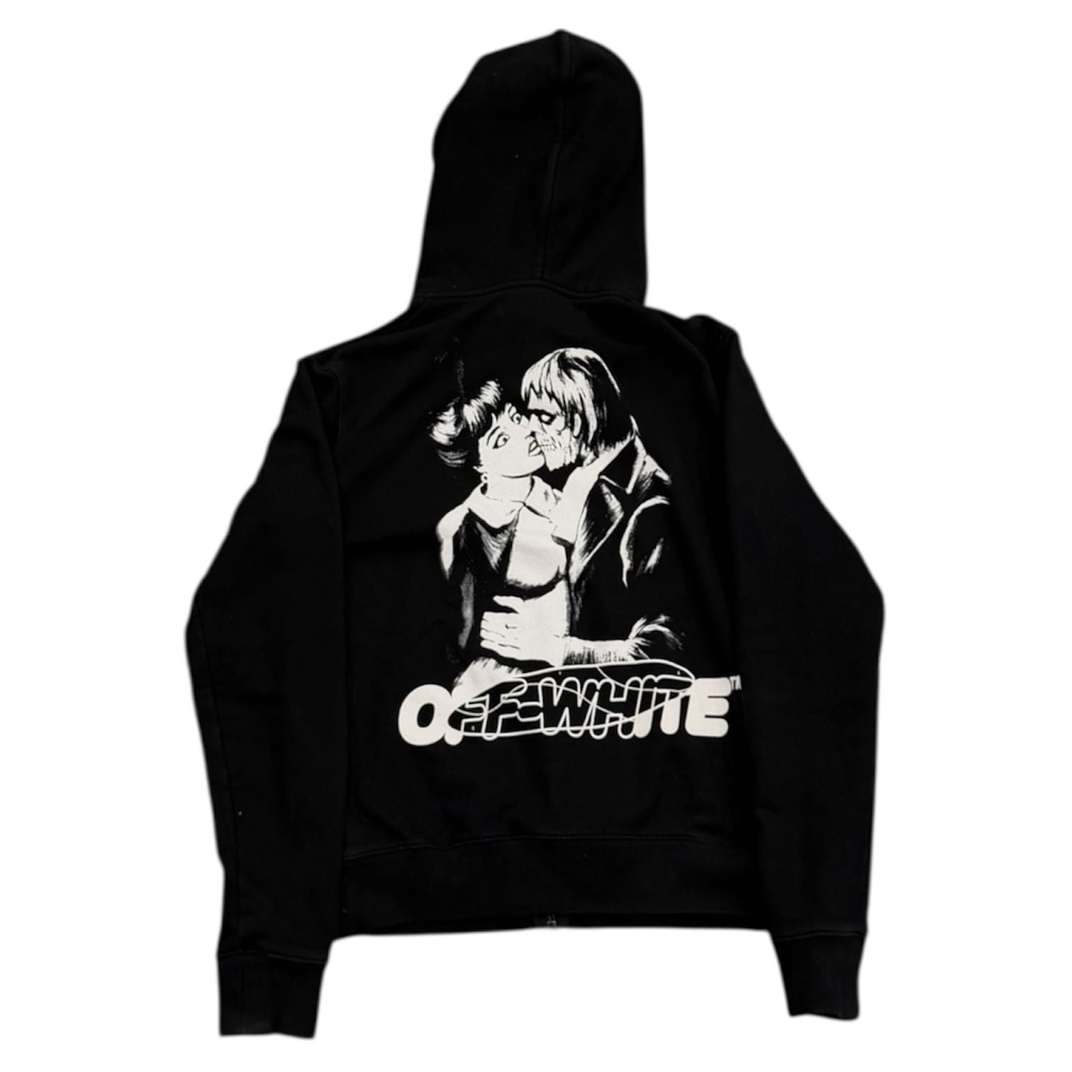 Off White Slim Fit KIss 21 Hoodie (Black/White) - Preowned