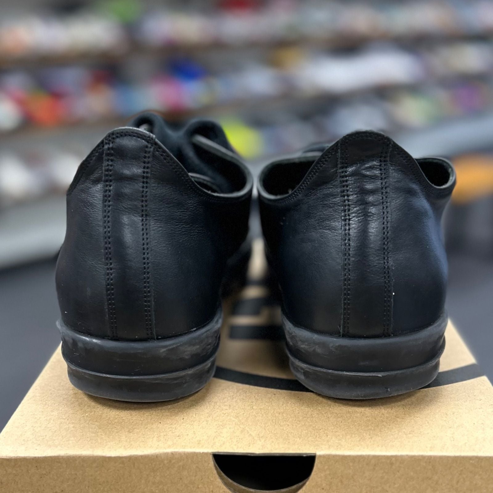 Rick Owens Concordians Jumbo Laced Low All Black - Preowned
