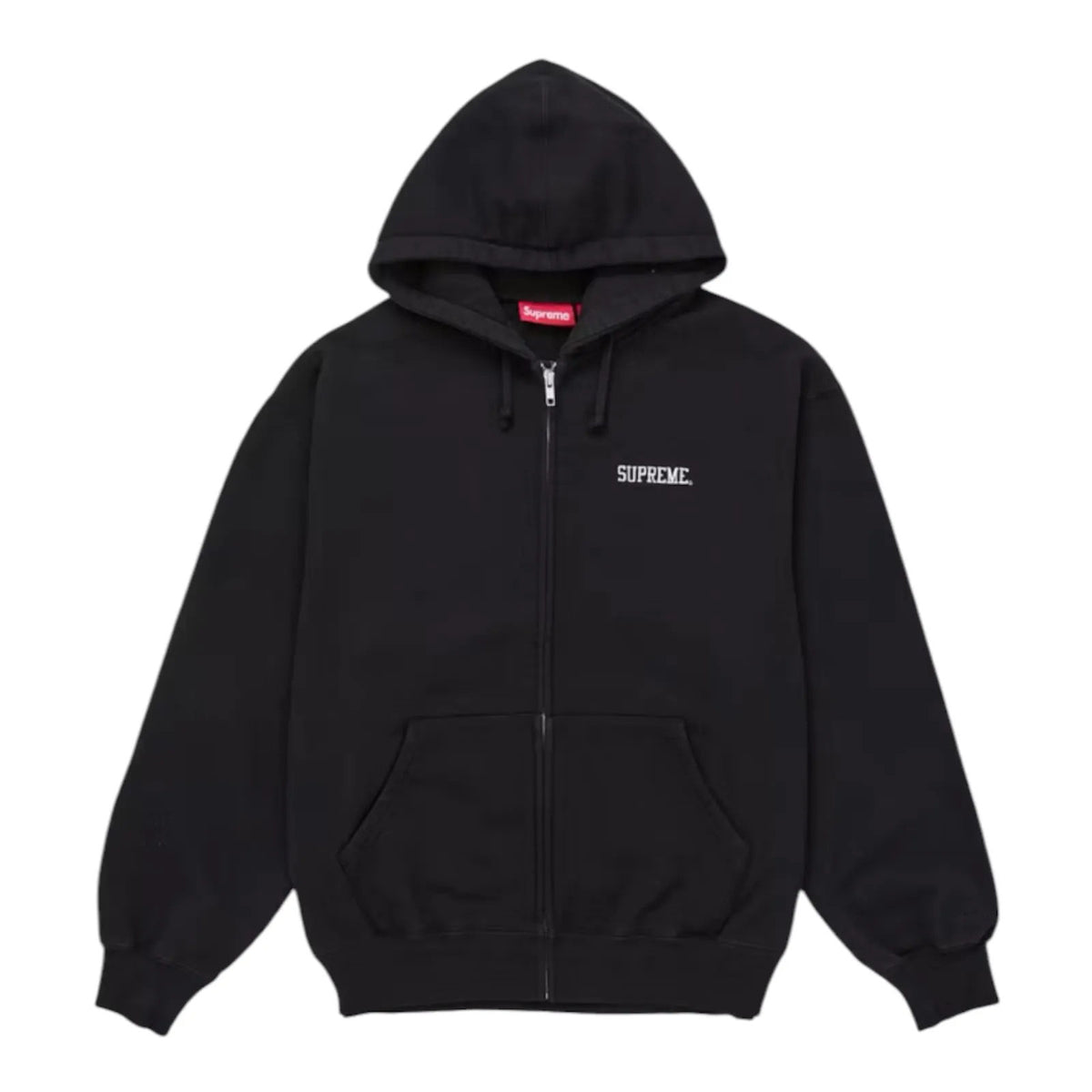 Supreme Blessed Applique Zip Up Hooded Sweatshirt Black