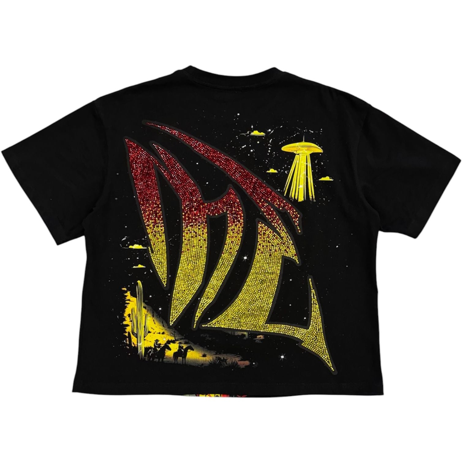 Mixed Emotion Ranger Rhinestone Tee (Black) - Preowned