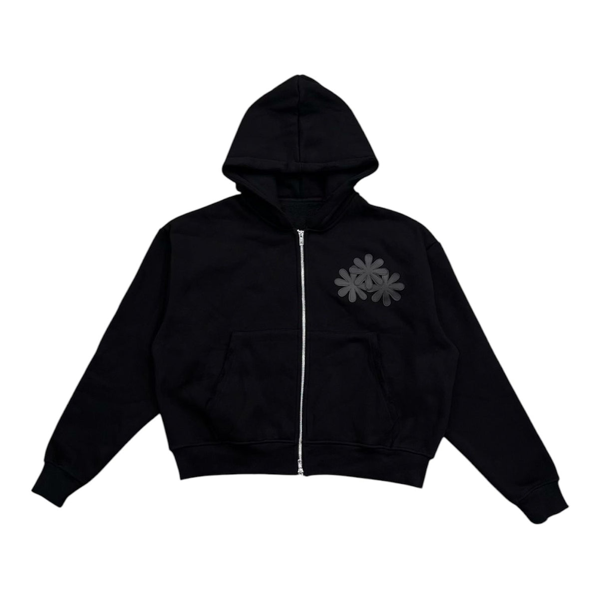 Carpe Vestem Patch Zip Up Hoodie (Black) - Preowned