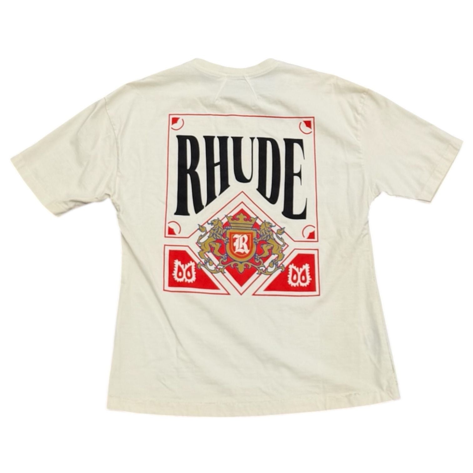 Rhude Wild Card Tee Vintage (White) - Preowned