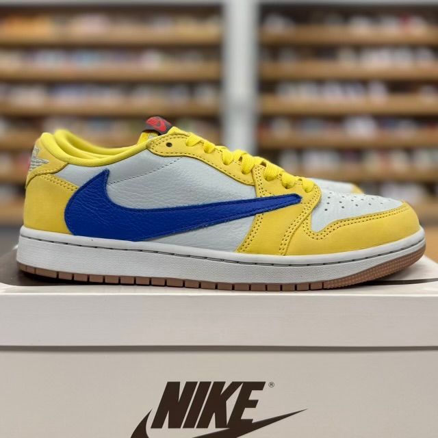 Jordan 1 Retro Low OG SP Travis Scott Canary (Women's) - Preowned