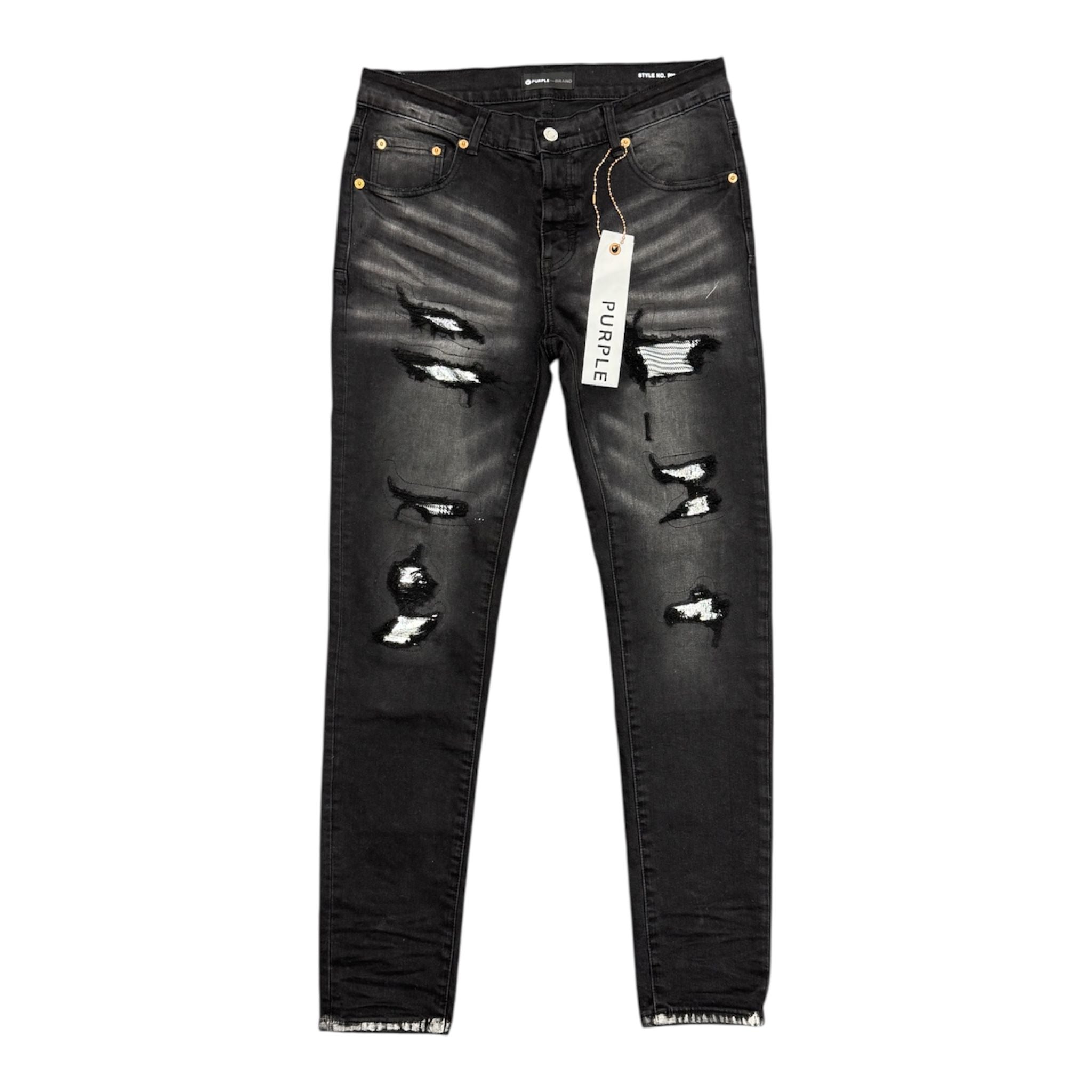 Purple Silver Patch Denim (Black/Grey) - Preowned