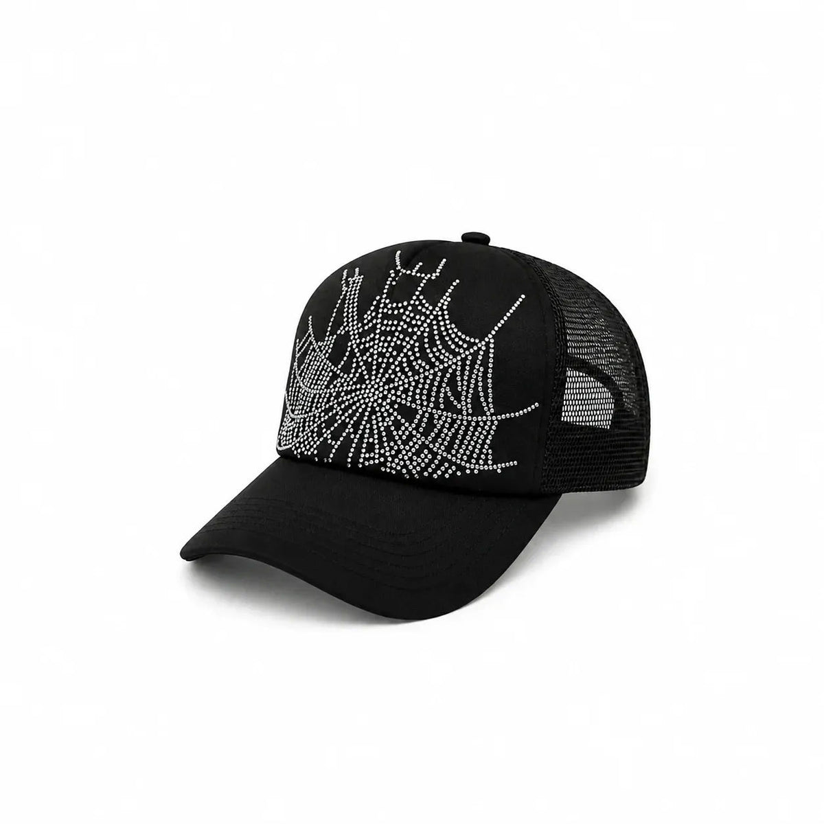 Sp5der Rhinestone Web Trucker (Onyx)
