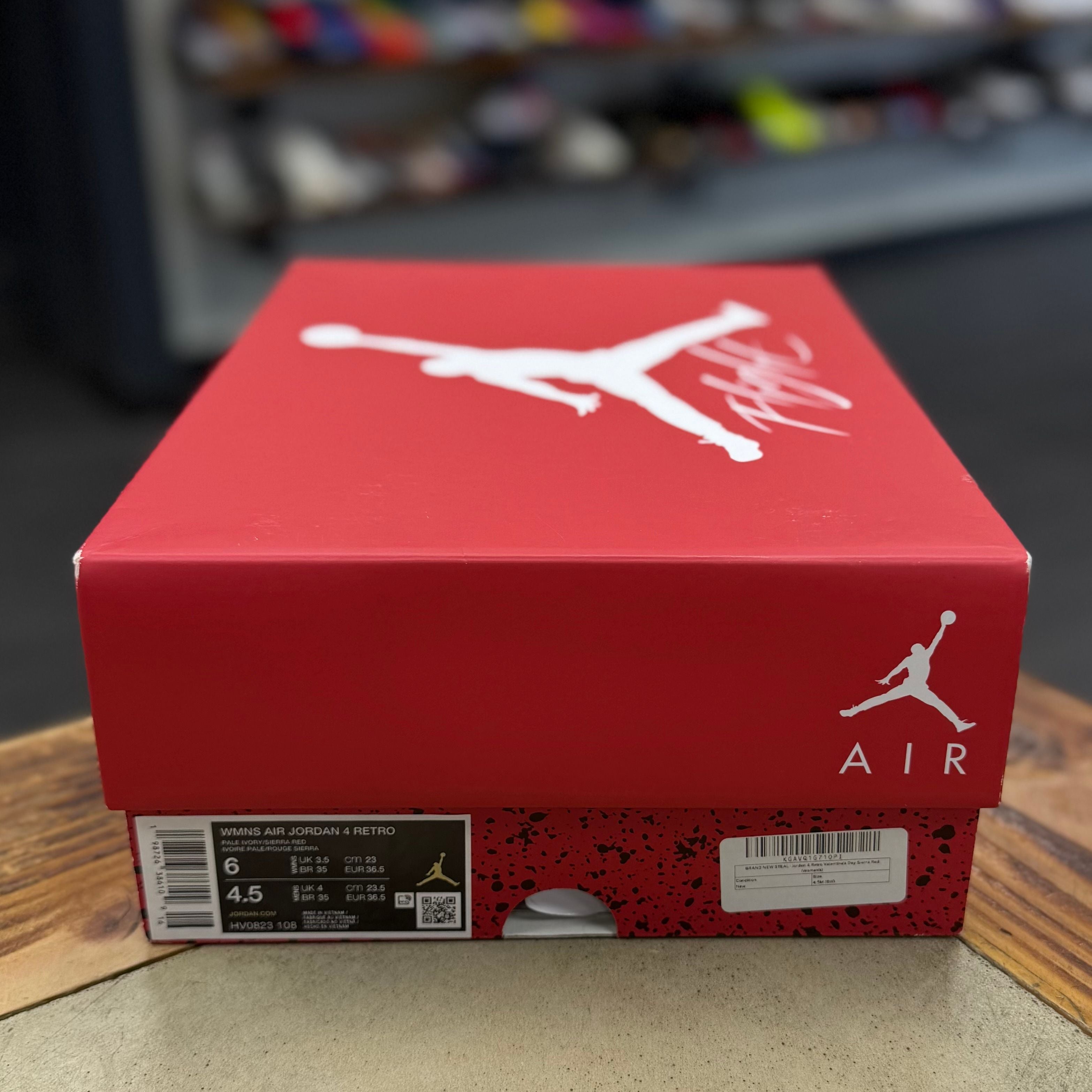 BRAND NEW STEAL - Jordan 4 Retro Valentine's Day Sierra Red (Women's)