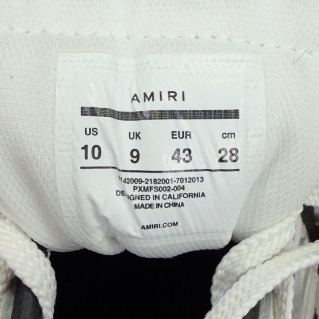 AMIRI Skel Top Low Black White - Preowned