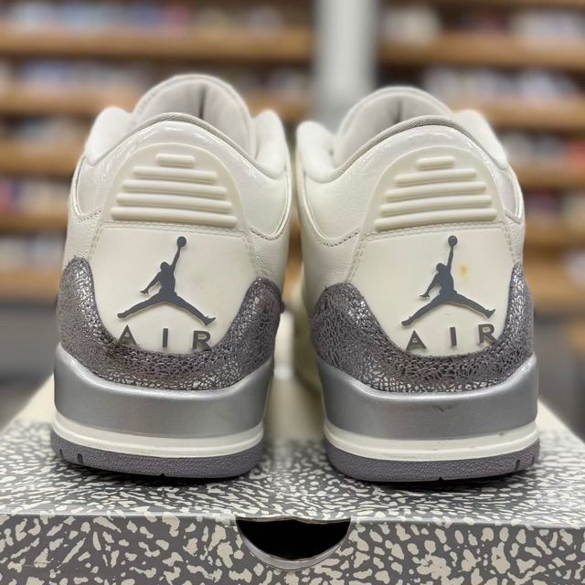 Jordan 3 Retro Sail Cement Grey (Women's) - Preowned