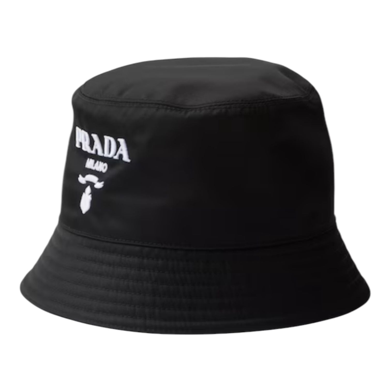 Prada Re-Nylon Bucket Hat (Black/White)