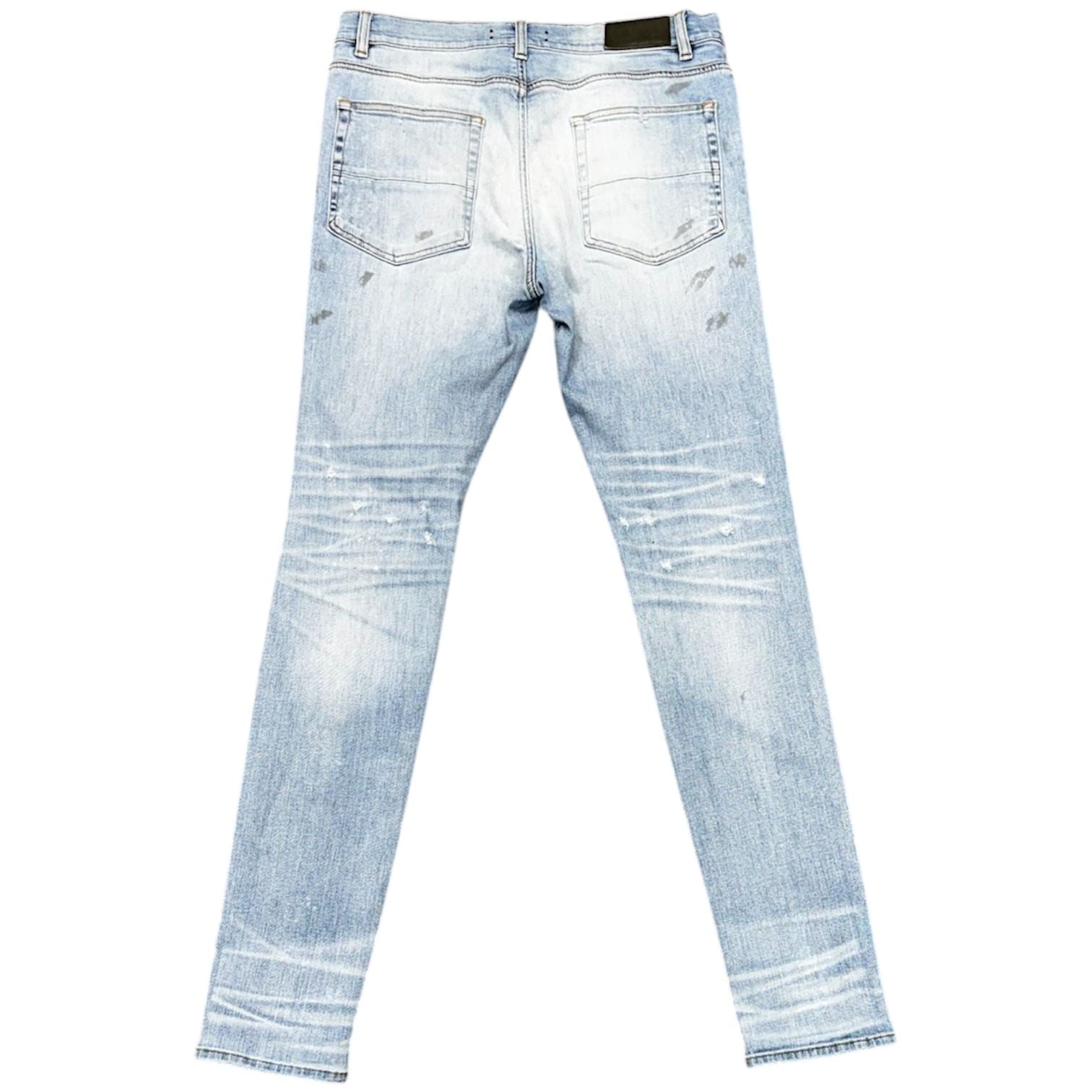 Amiri Skinny Jeans (Light Wash Paint Splatter) - Preowned