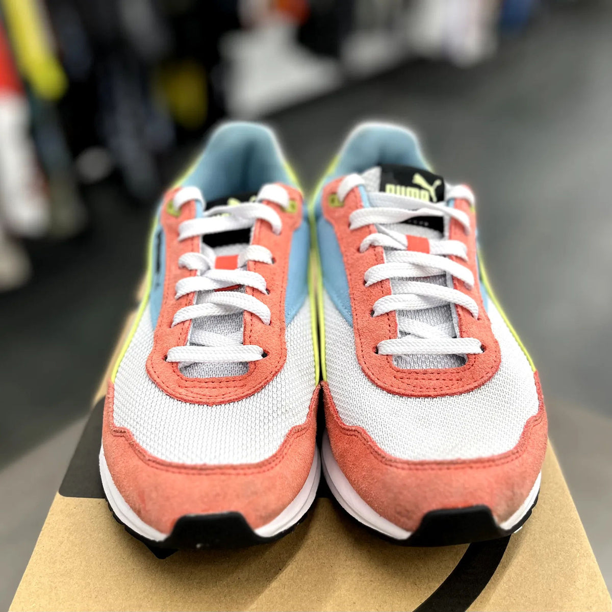 Puma Cruise Rider White Light Blue Coral (Women's) - Preowned