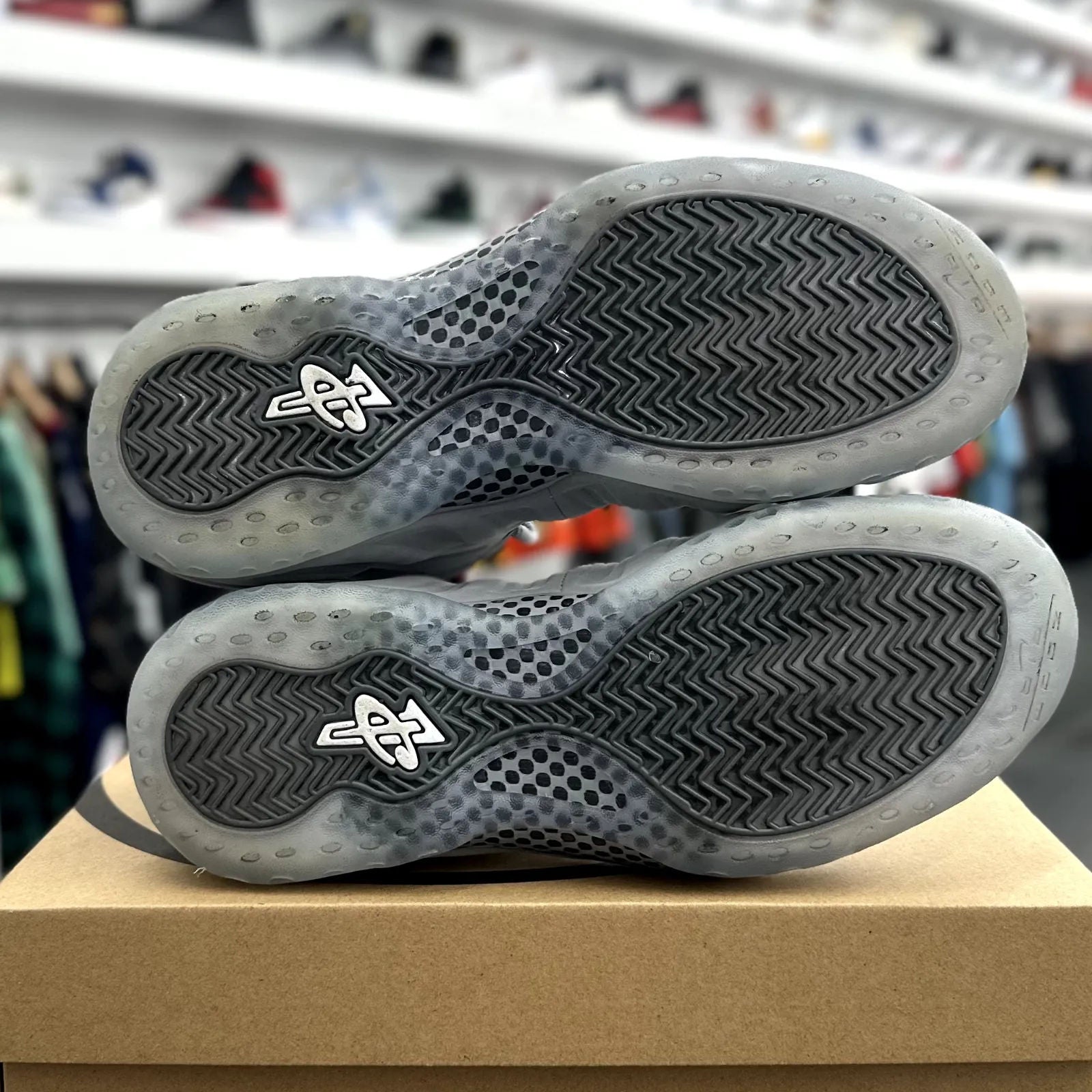 Nike Air Foamposite One Wolf Grey Suede - Preowned