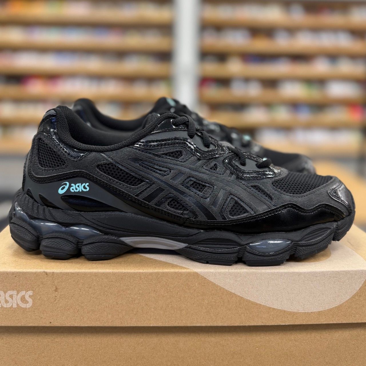 ASICS Gel-NYC Black Graphite Grey Light Blue - Preowned