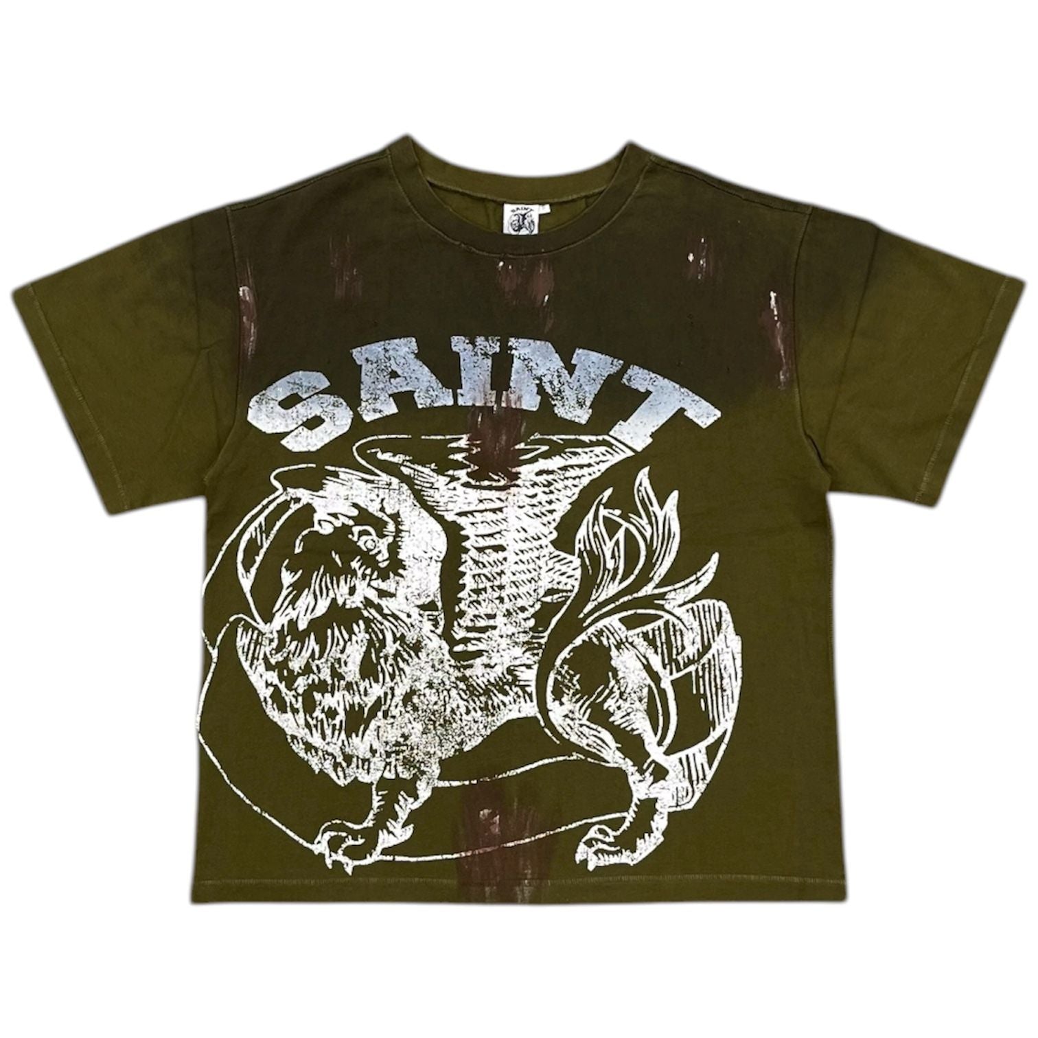 Saint Vanity Griffin Tee (Green Distress)