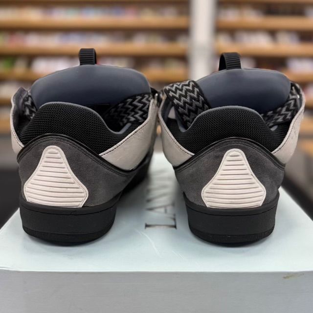 Lanvin Curb Sneakers White Anthracite - Preowned