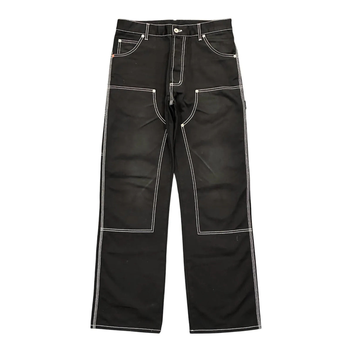 Heron Preston White Stich Canvas Carpenter Pant (Black) - Preowned