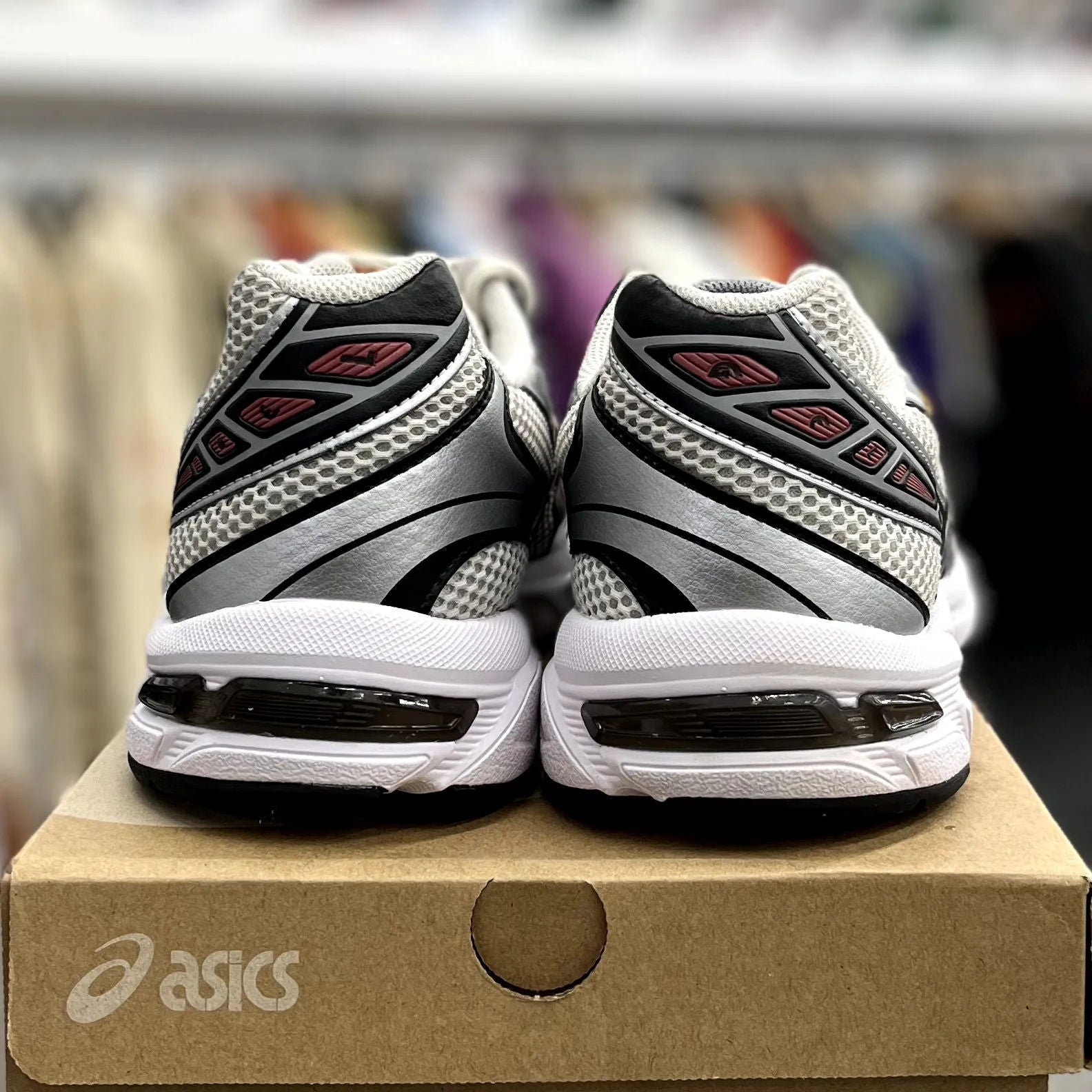 ASICS Gel-1130 Smoke Grey Pure Silver Red - Preowned