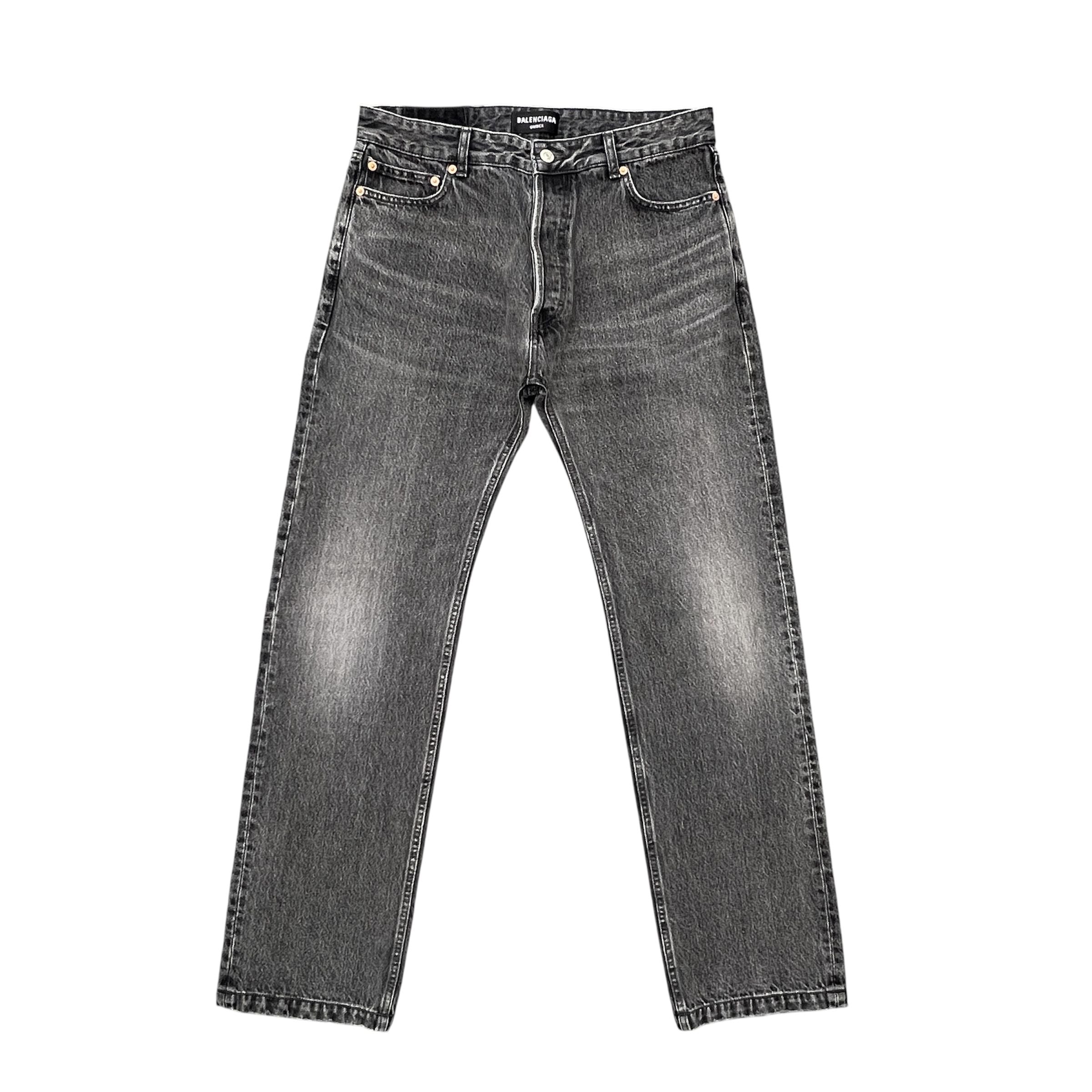 Balenciaga Washed Denim Jean (Grey)