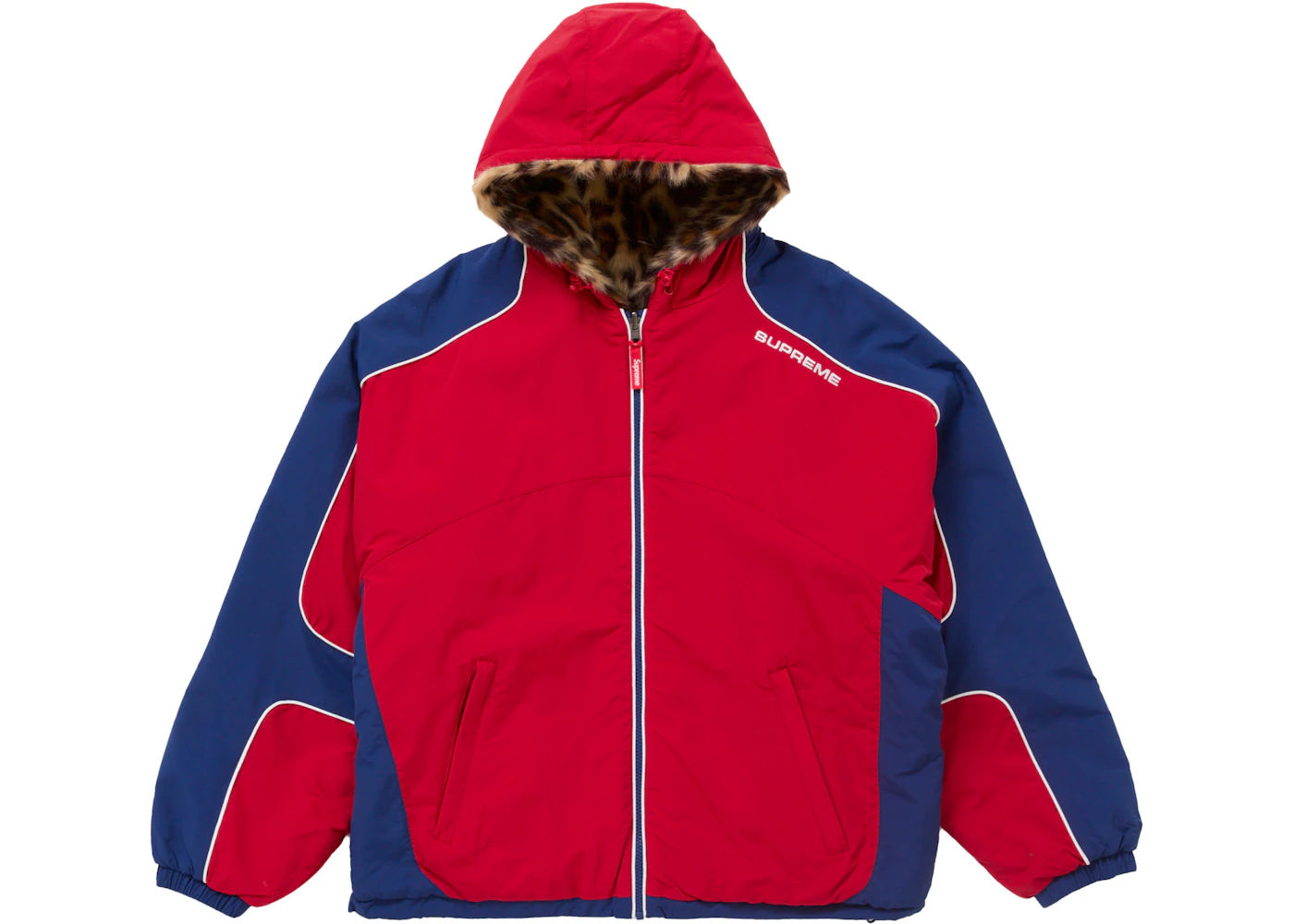 Supreme Faux Fur Reversible Hooded Track Jacket Red - Preowned