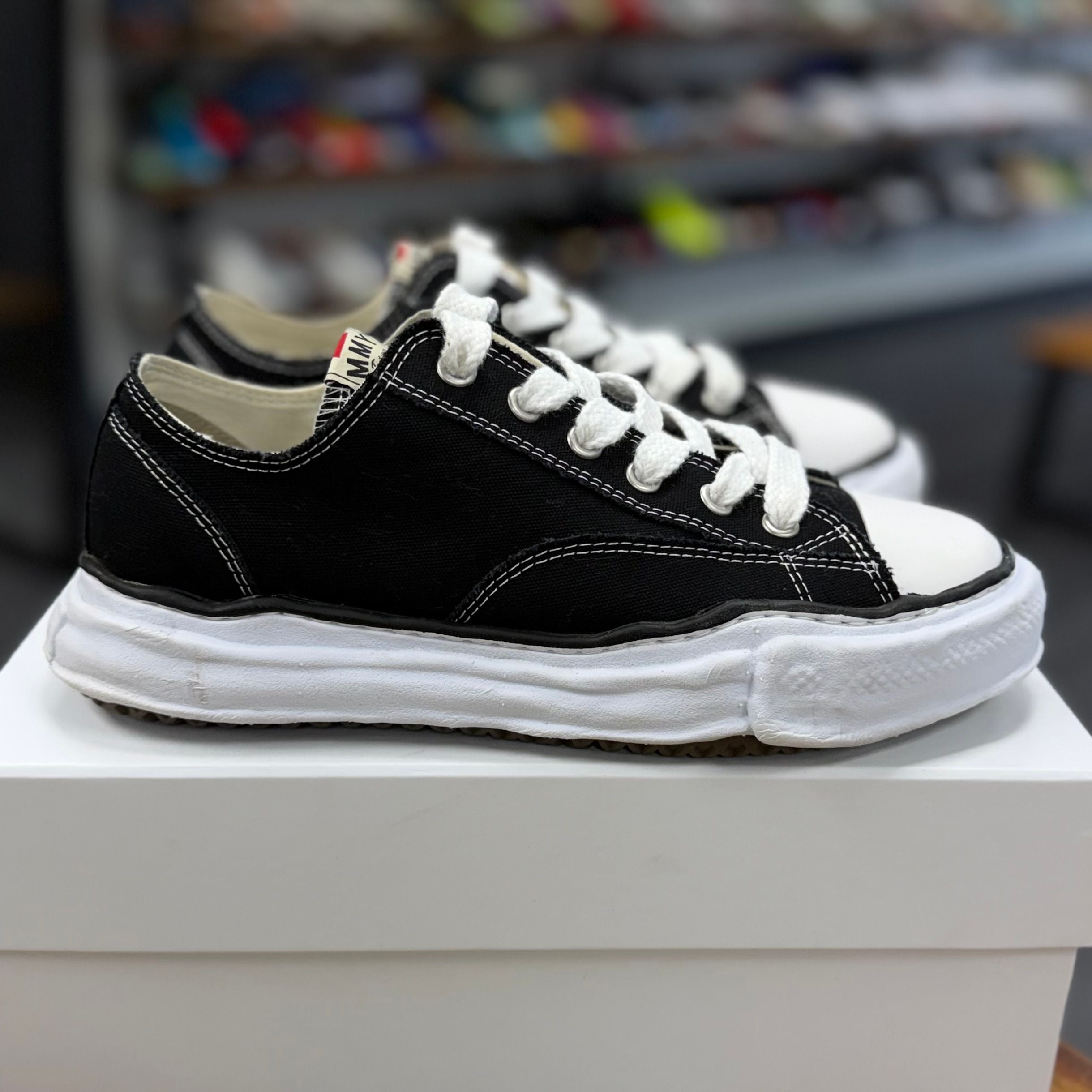 Maison Mihara Yasuhiro Hank OG Sole Canvas Low (Black) - Preowned