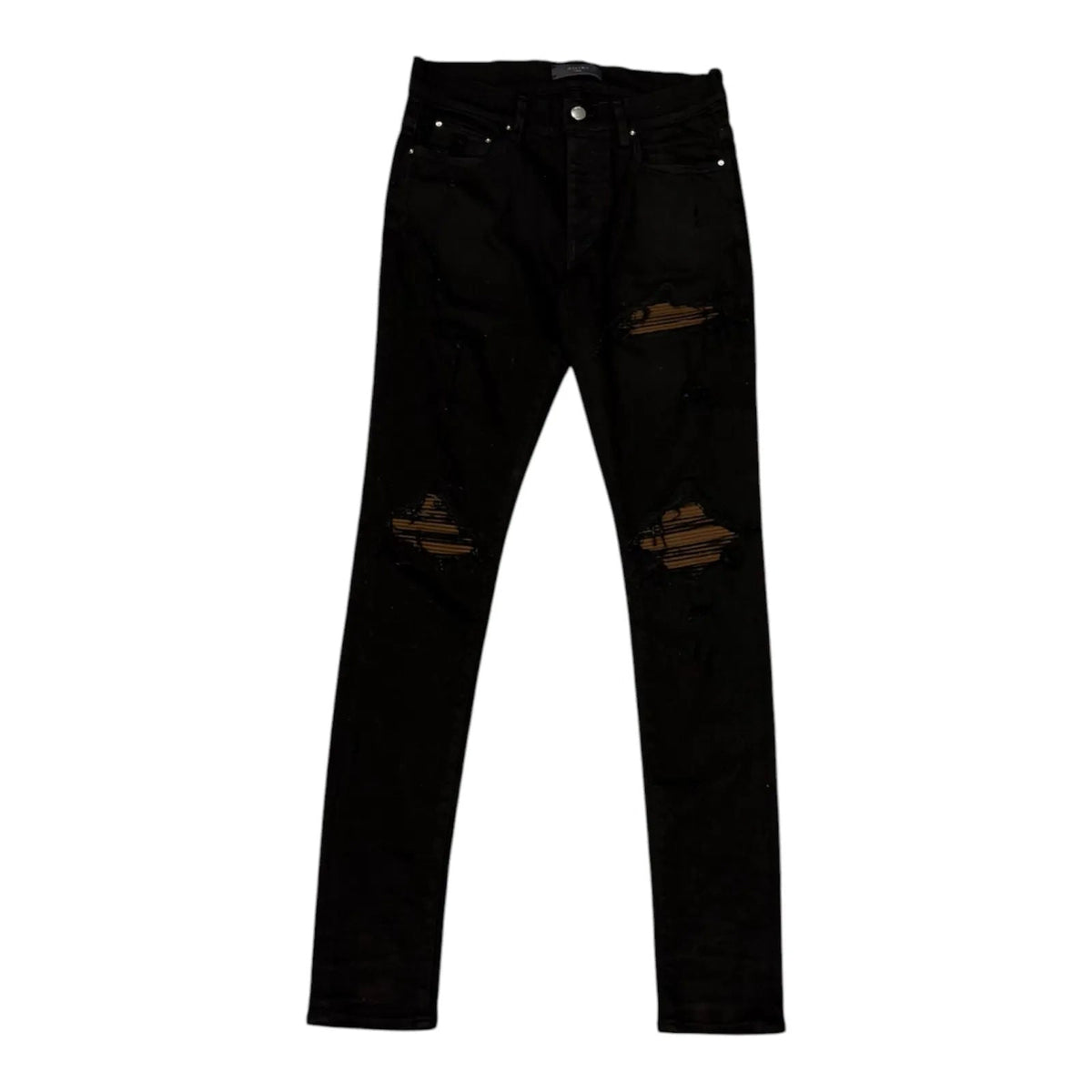 Amiri MX1 Ultra Suede Jean (Black/Brown Patch) - Preowned