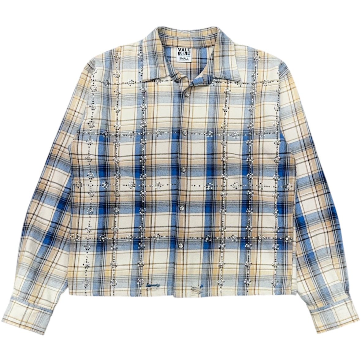 Vale Flannel (Cream/Blue) - Preowned