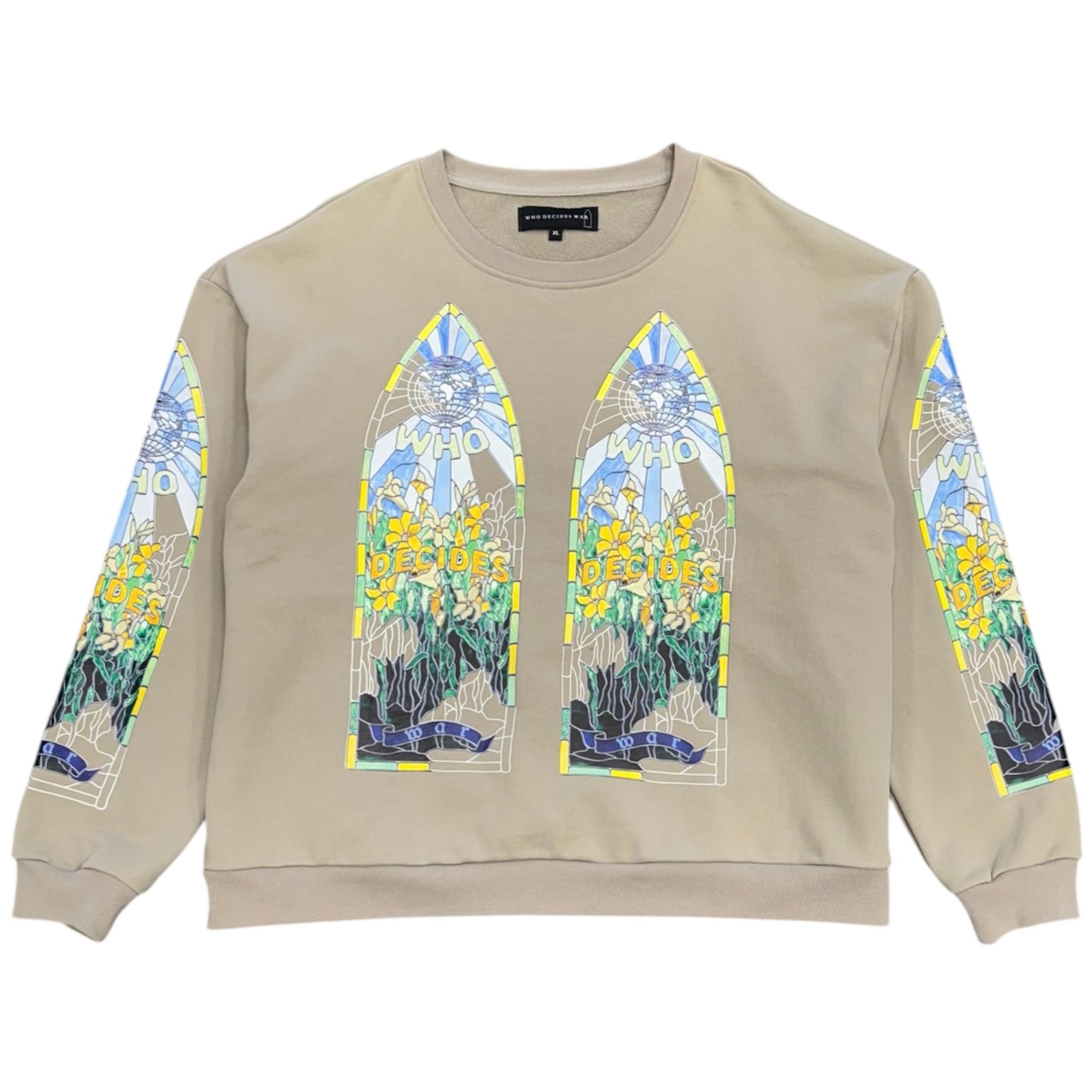 Who Decides War Fragmented Graphic Crewneck (Neutral)