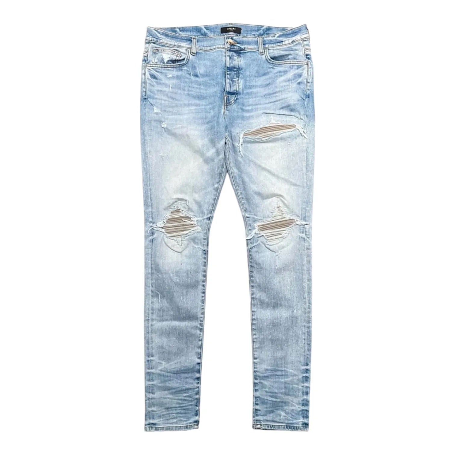 Amiri MX1 Suede Patch Jeans (Clay Indigo Grey)