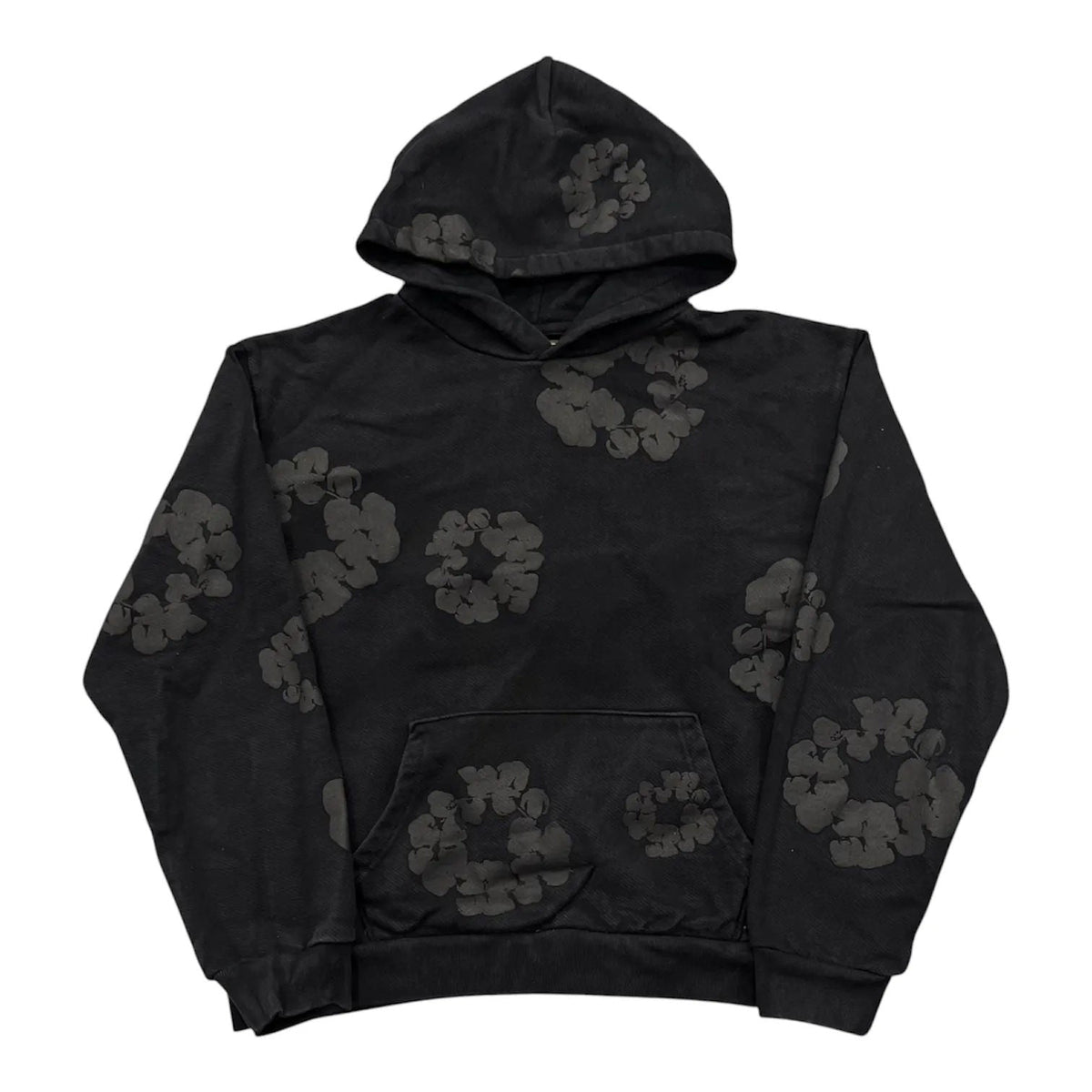 Denim Tears Monochrome Cotton Wreath Hoodie - Preowned