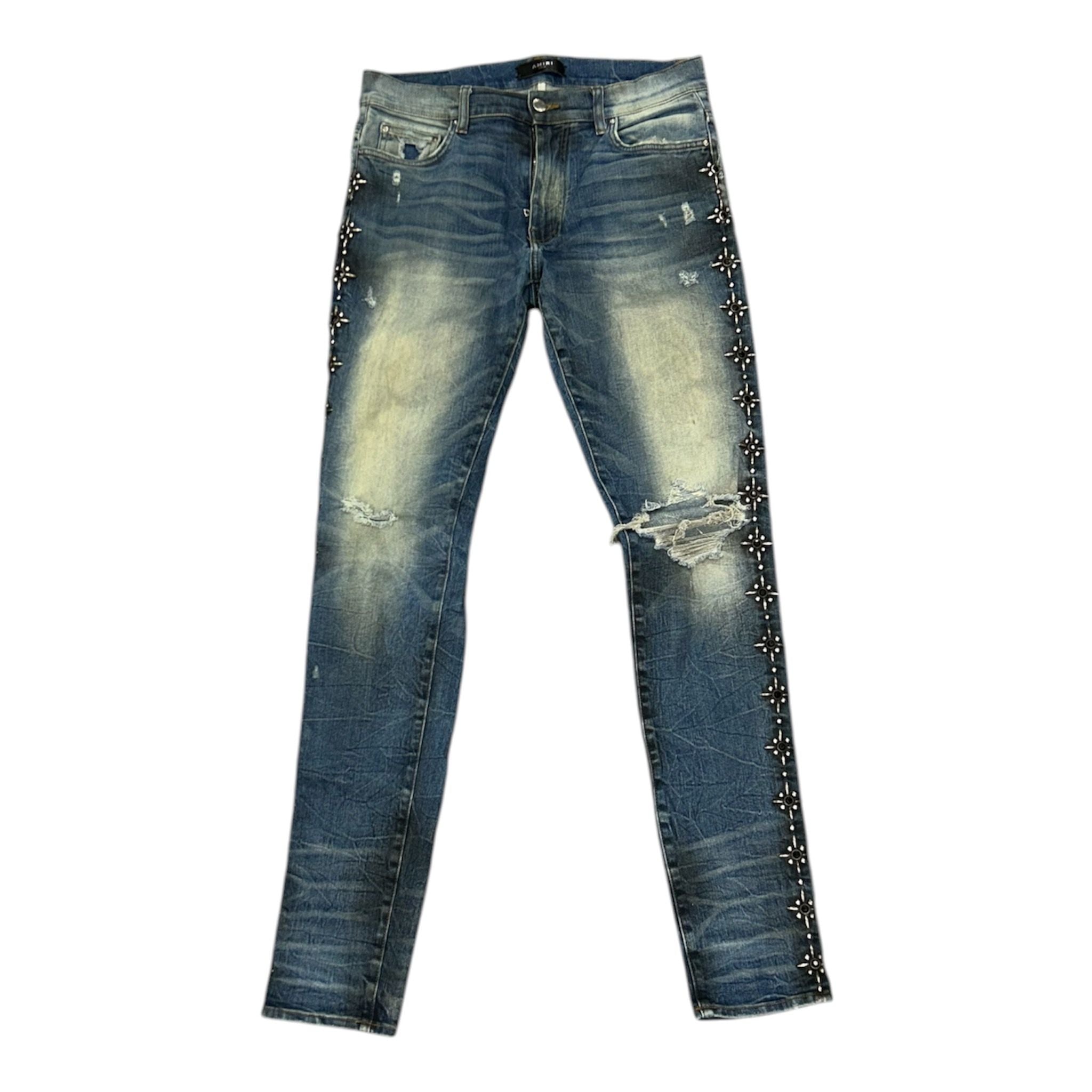 Amiri Side Studded Jeans (Indigo) - Preowned