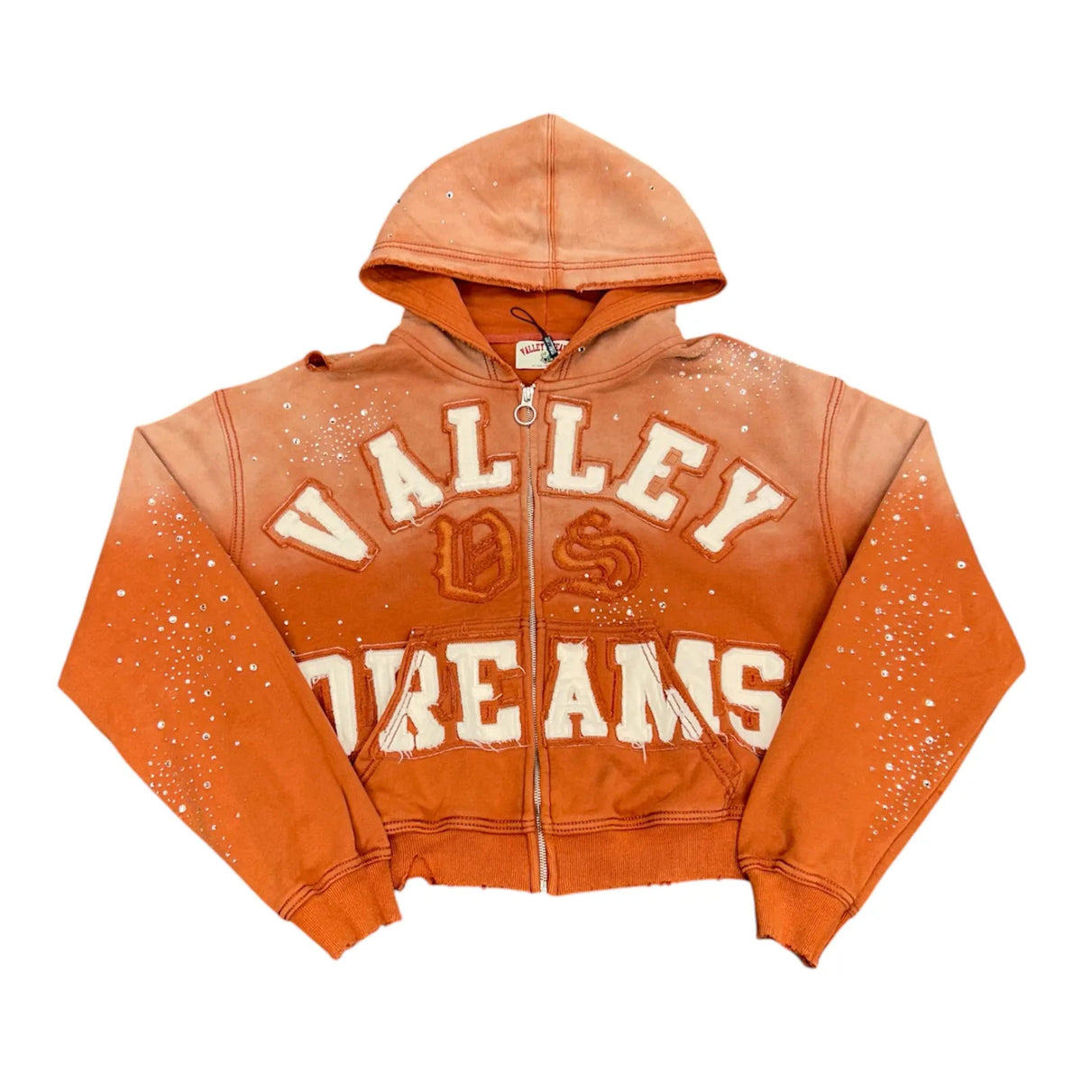 Vale Forever Classico Zip Up Hoodie Orange - Preowned