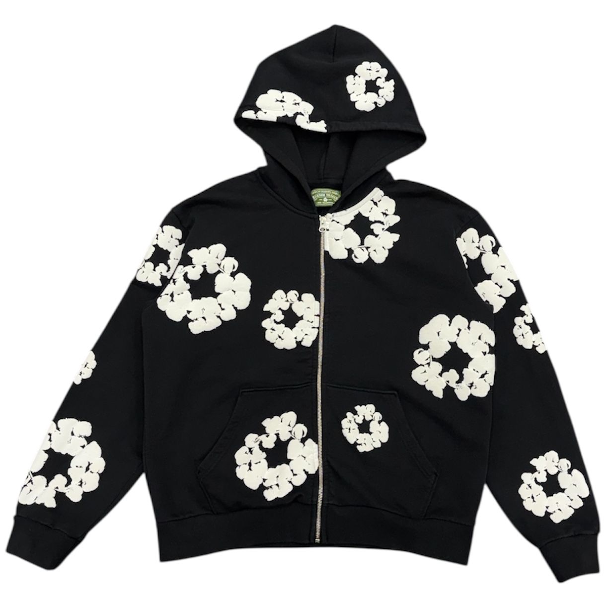 Denim Tears Cotton Wreath Zip Hoodie Black - Preowned