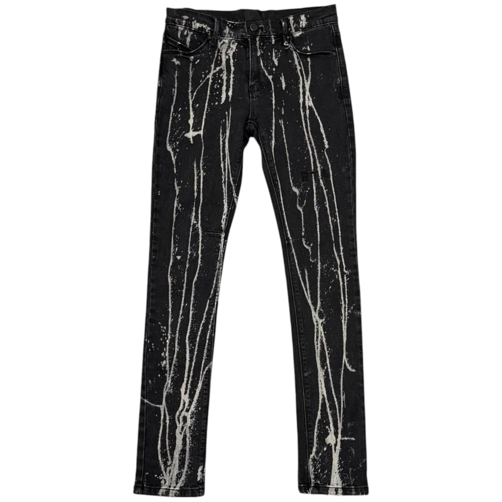 RTA Clayton Skinny Jeans (Black Paint Drip) - Preowned