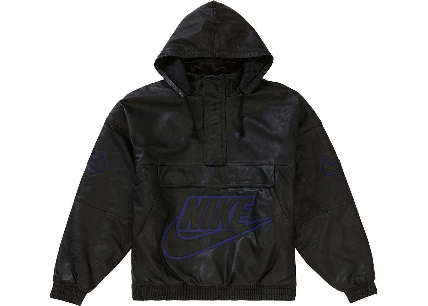 Supreme Nike Leather Anorak Black