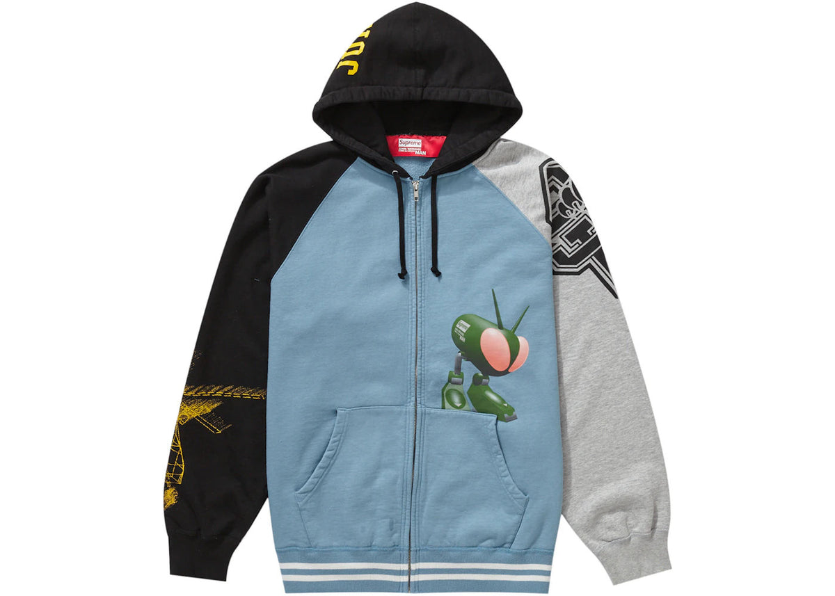 Supreme JUNYA WATANABE CDG MAN Zip Up Hoodie (Dusty Blue)