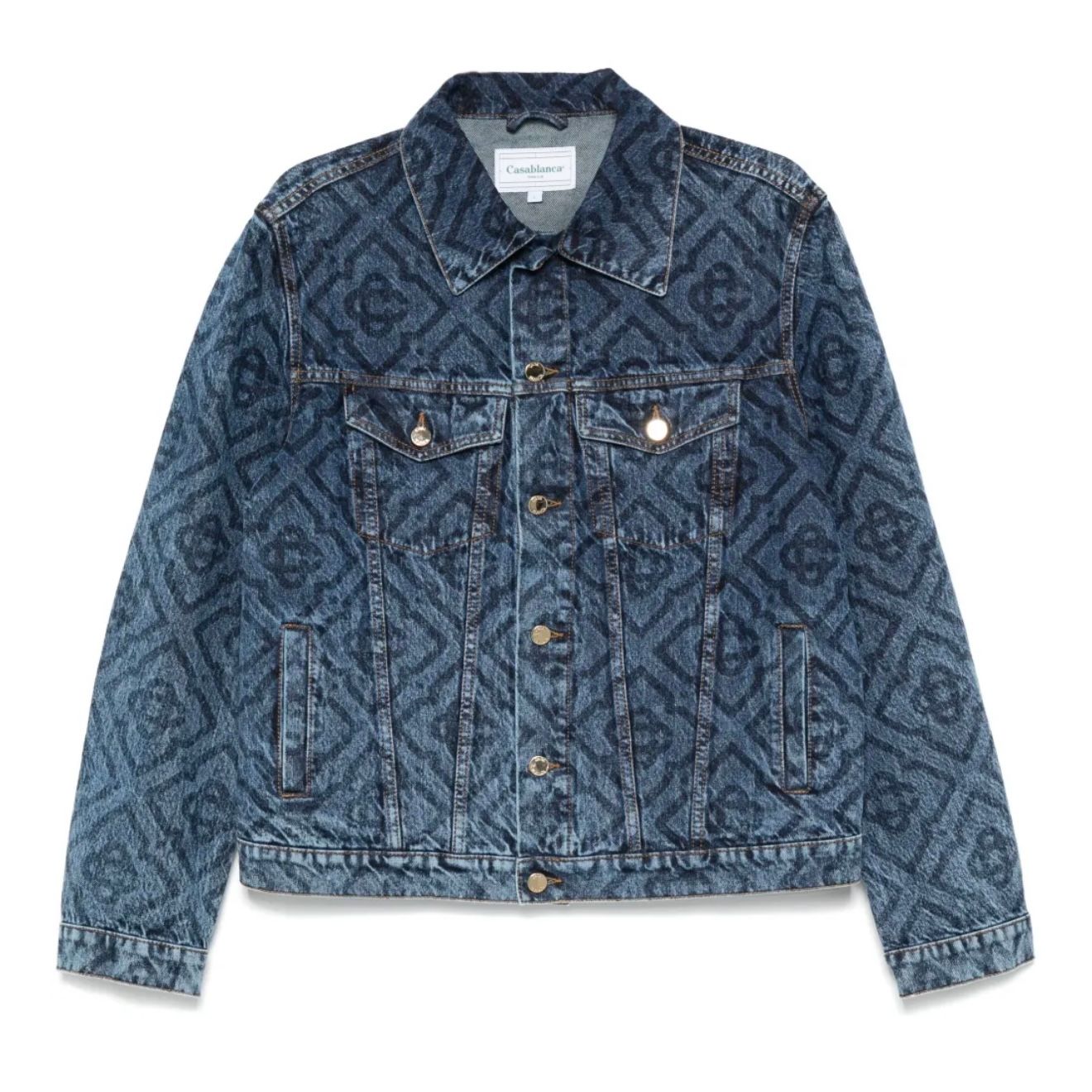 Casablanca Laser Monogram Denim Jacket (Blue)