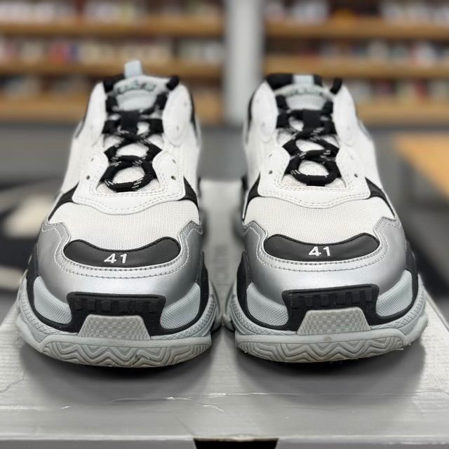 Balenciaga Triple S Silver Dark Grey (Women's) - Preowned