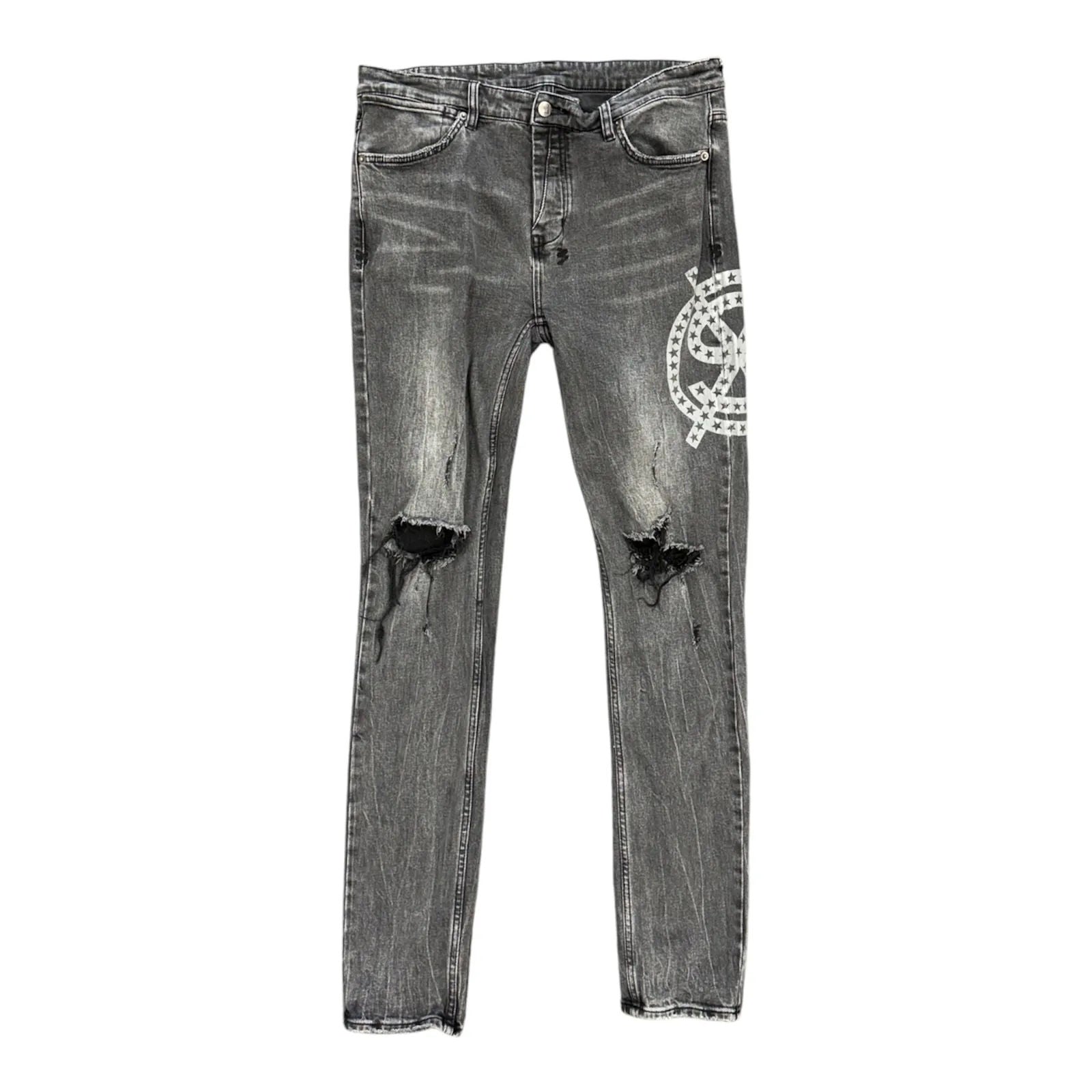 Ksubi Van Winkle Paradox Star Jeans (Grey) - Preowned